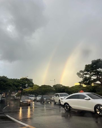 姜基棟小登科遇雙彩虹 求老天別下雨