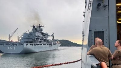 德國軍艦過航臺海 中國批評：危害國家主權