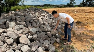 葉陶沙茄子路土崩   修復工程啟動