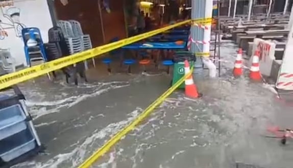 狂風暴雨在檳島和北海捲起巨浪