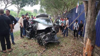 經過斜坡路段   車撞樹 司機喪命