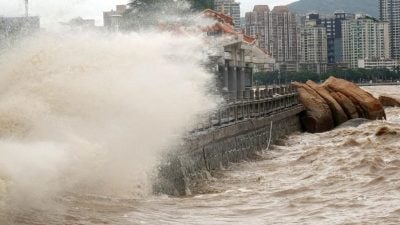 超強颱風“摩羯”二次登陸粵西 廣東轉移逾57萬人