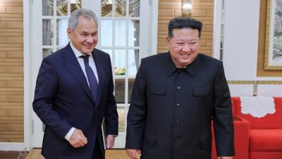 金正恩会见俄联邦安全会议秘书绍伊古