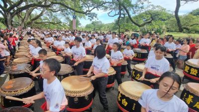 雨树文化节汇演 150鼓齐鸣响彻云霄