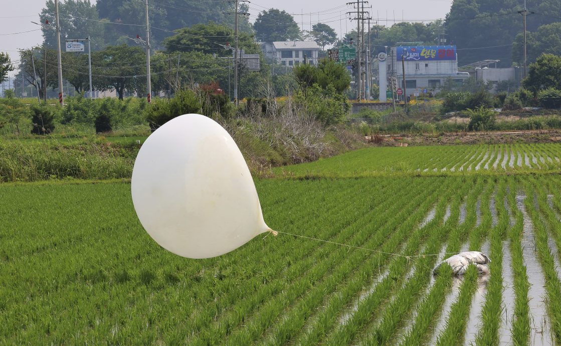 韓國指朝鮮再投放垃圾氣球