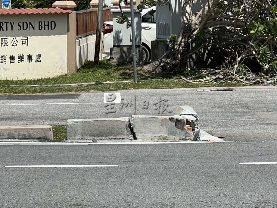 （古城封面主文）哥打拉沙马那第三期花园商业区沟渠崩坏 乌鸦粪便处处