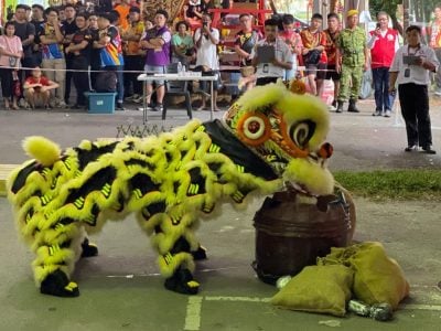 杨子然：确保文化传承 . 栽培年轻人习舞狮