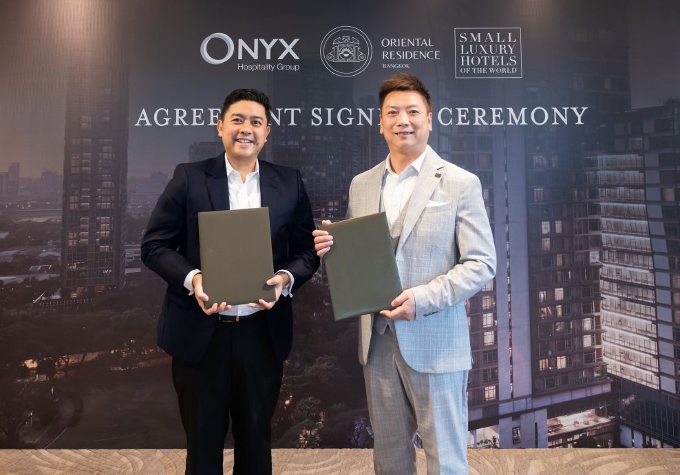 From Picture (Left to right): Yuthachai Charanachitta CEO, ONYX Hospitality Group with Mark Wong Senior Vice President, Asia Pacific - Small Luxury Hotels of the World