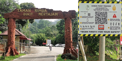 Scan QR code for safety before hiking Cherok To’kun Forest Park in Bukit Mertajam