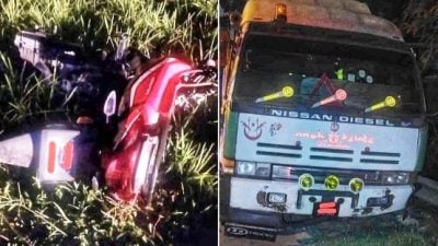 摩托與拖車相撞　  青年騎士身亡