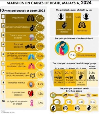 去年肇1.8万人死 肺炎成马“第一杀手”