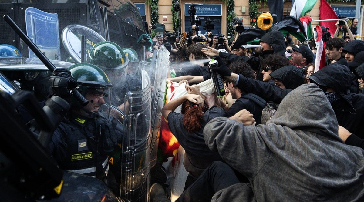 封面图与文  意大利 ITALY PROTEST ISRAEL GAZA CONFLICT:Protest in solidarity with the Palestinian people in Rome