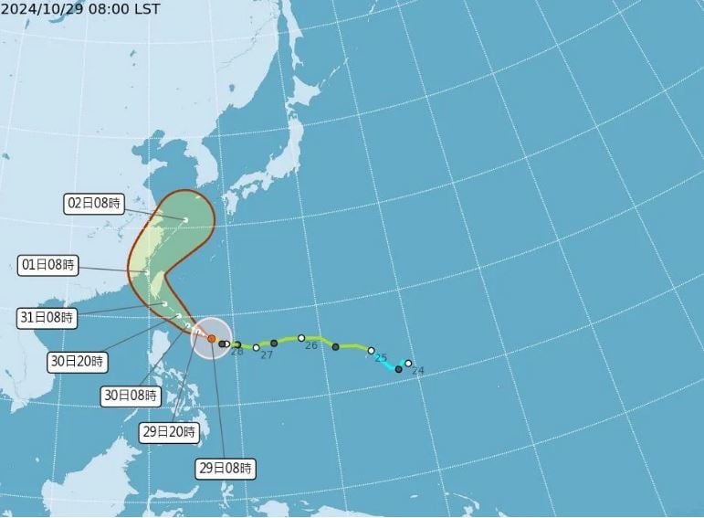 康妮成今年“最大只台风” 日本气象厅预估：将以强台贯穿台湾