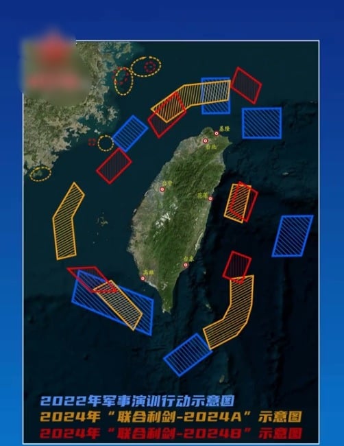 更逼近台湾本岛 解放军围台军演3次比较图曝　