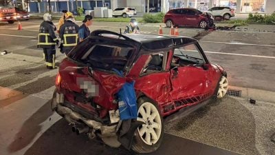 過彎失控撞入對向車道 連撞2車 司機傷重亡