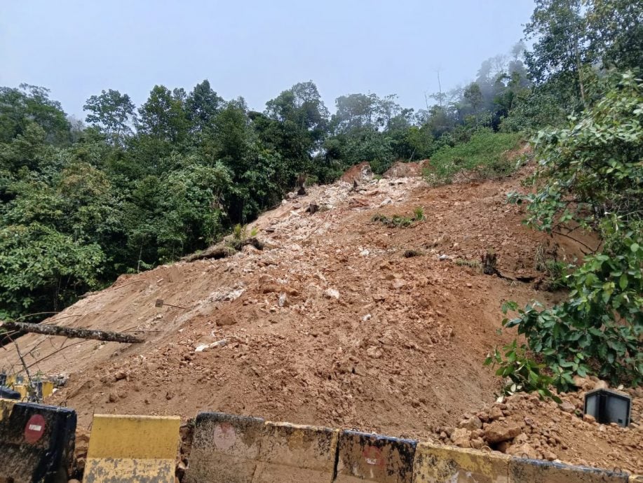  金马仑波赖路土崩封路 影响蔬菜运输旅游业