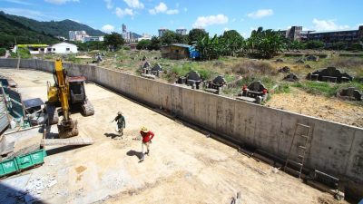 護雙溪賴義山結構防土蝕   中廉組屋圍牆提前完工