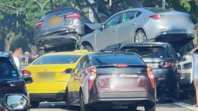 视频 | 东海岸公园大道严重连环车祸 至少9车“叠罗汉”场面吓人