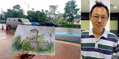 Hong Kong artist loves to sketch small towns of Malaysia