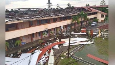 甘馬挽暴風冰雹雨破壞7校 3校獲准放特假清理