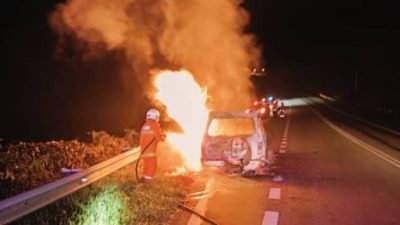 一晚2起火燒車 2休旅車燒燬