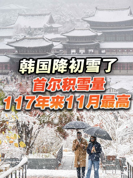 韩国降初雪 首尔雪量117年来11月最高