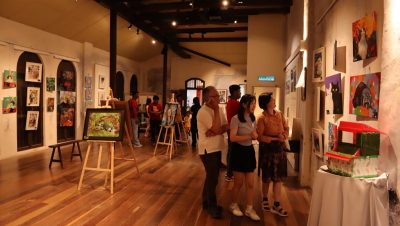 育才獨中高三文美班美術展   展出學生作品創意手作