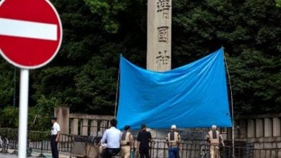 中国少年8月在靖国神社涂鸦 日警发逮捕令