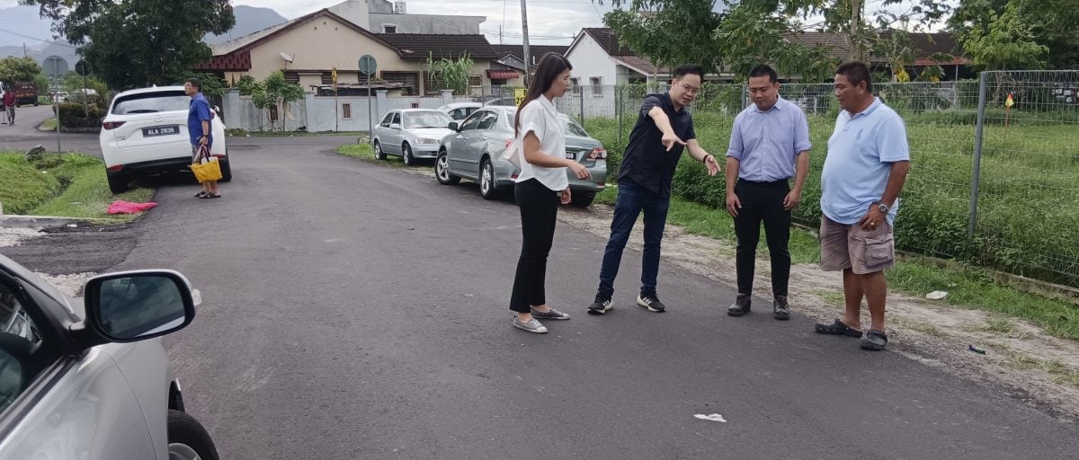 兵如港临时巴刹附近道路 重铺工程提早竣工