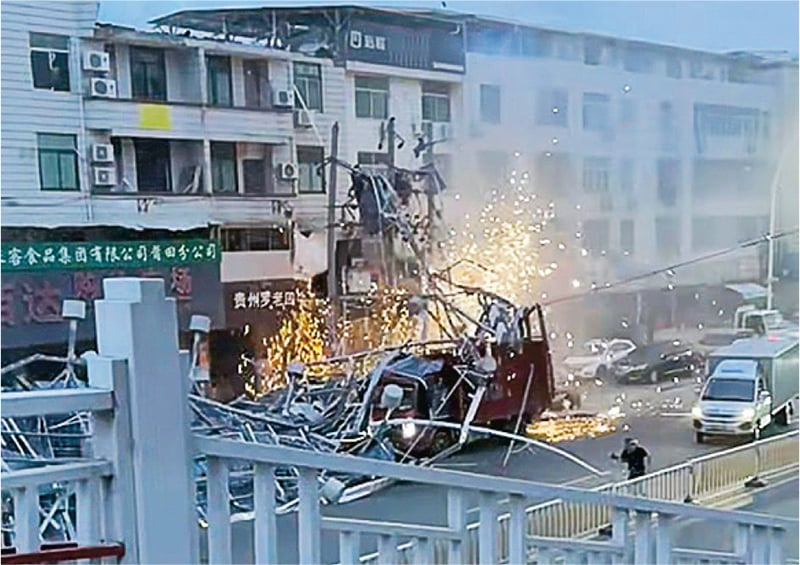 台风康妮转低压日本九州降大雨 新干线一度停驶