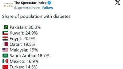 数据指近两成人口受影响 大马糖尿病率全球第五
