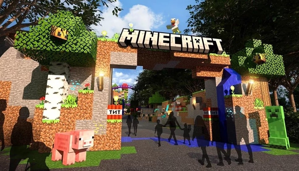 游戏变现实！ Minecraft游乐园英美开张