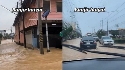 視頻|合艾雨下不停還淹水 網提醒：去度假請三思