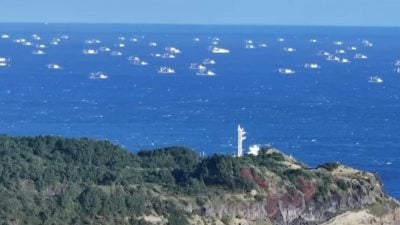 逾500艘中國漁船駛入濟州島避風 數量為近9年來最多