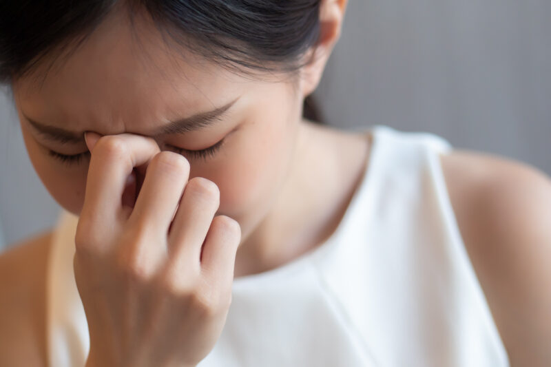 Depressed Woman Suffering From Stress, Depression, Burnout Symptoms