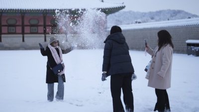 首爾初雪累積20公分 全市發佈大雪預警