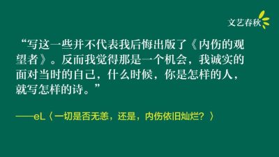 【我的那本书】eL/一切是否无恙，还是，内伤依旧灿烂？