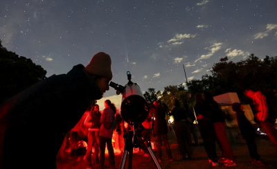 The dark sky over an urban park in central Mexico attracts star-gazers who worry it might not last