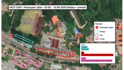 配合“2024年亚庇圣诞庆典”  市区多条道路停车位8日至13日关闭