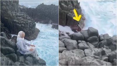 视频| 海边拍照遭捲走亡！ 印尼少女最后身影“高举双臂”绝望求救