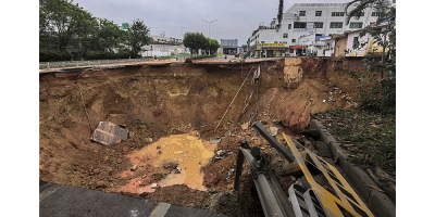 Rescuers search for 13 workers missing after a railroad construction site collapses in south China