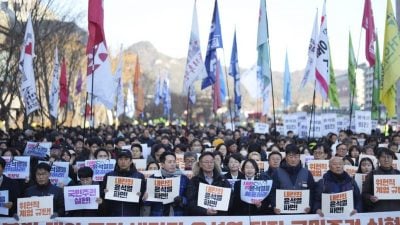 中使馆︰韩国秩序恢复正常　多国促国民继续警惕留意局势