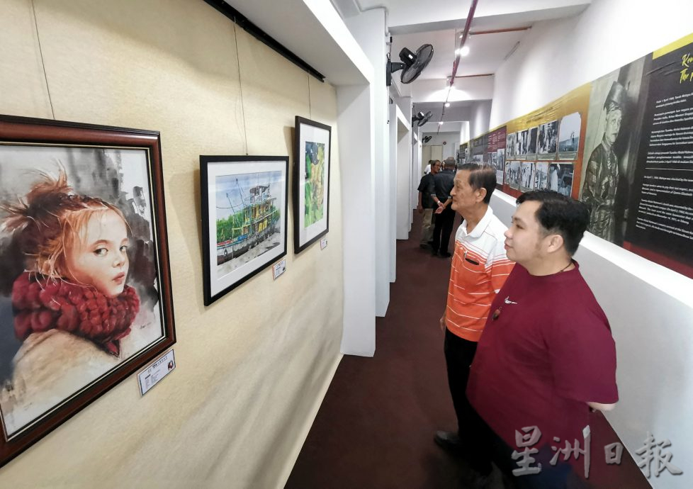 供星洲网/森艺术协会展出80幅画作，为期3个月画展在芙蓉端姑查化皇家纪念馆举行