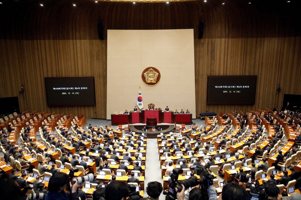 韩国国会开始表决弹劾总统尹锡悦动议