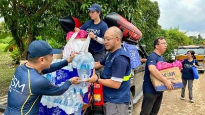 馬華派物資 100戶災黎助舒緩困境