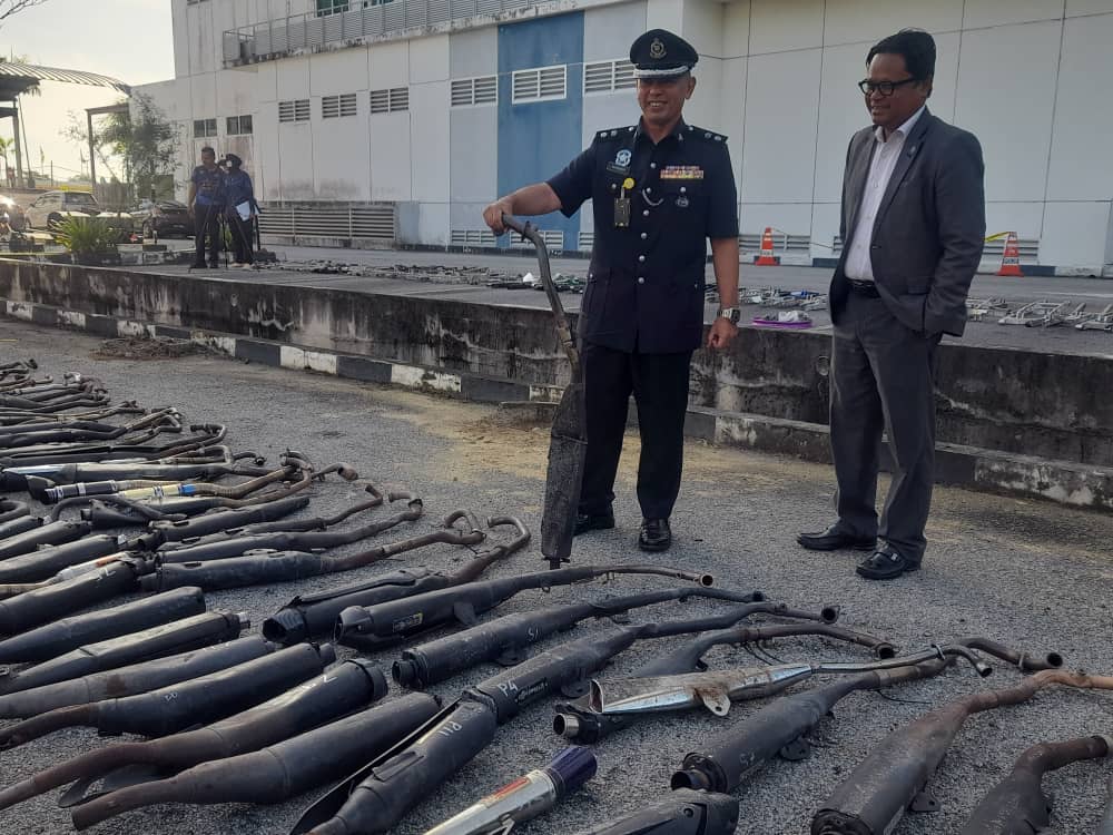 （大北马）吉警方今年销毁逾千改装摩托零件，有效打击飙摩托活动