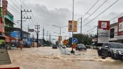 泰启动强降雨红色警报  国人受促暂缓泰南旅游