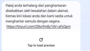 假冒快递公司要求重填资料．包裹地址错信息有诈