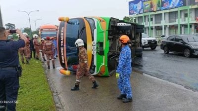 载17中国游客旅巴翻覆 司机重伤6人轻伤