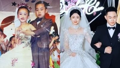 幼儿园时扮夫妻 20年后真结婚了